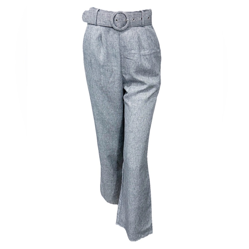 Emory Park Gray High Waist Belted Wide Leg Pants Size Small NWT